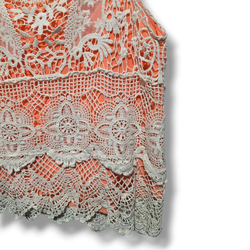 Staring at Stars Urban Outfitters Women's Boho Crochet Lace Tank Top Coral
- Picture 2 of 8